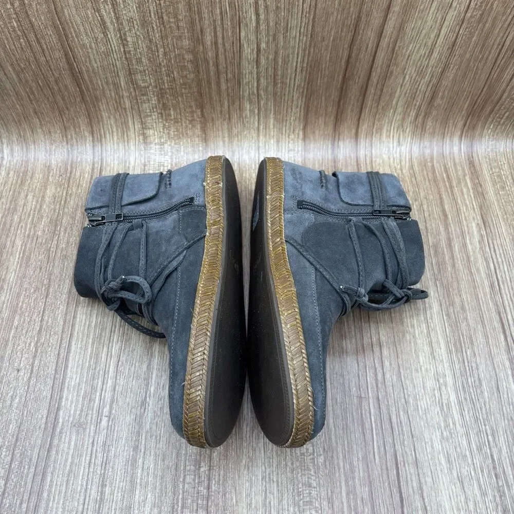 UGG AUSTRALIA Womens SZ 7.5 Soft Suede ANKLE Boot 1019129 Taupe Gray
